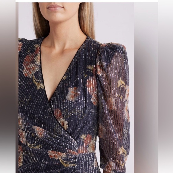 Chelsea28 Black Floral Midi Dress - Picture 4 of 5